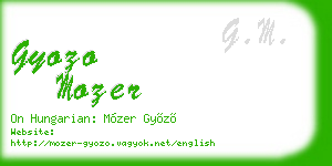 gyozo mozer business card